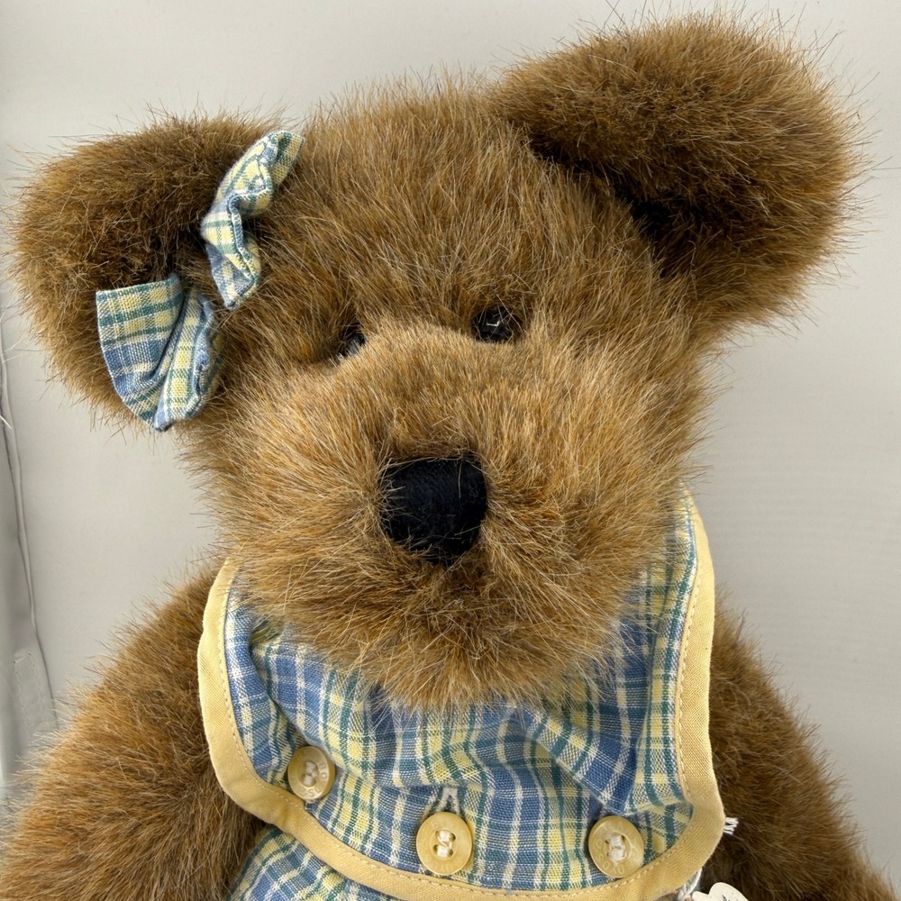 Boyds Bears Macy Sunbeary Plush 911952 Blue Plaid Sunsuit Duck Brown Excellent